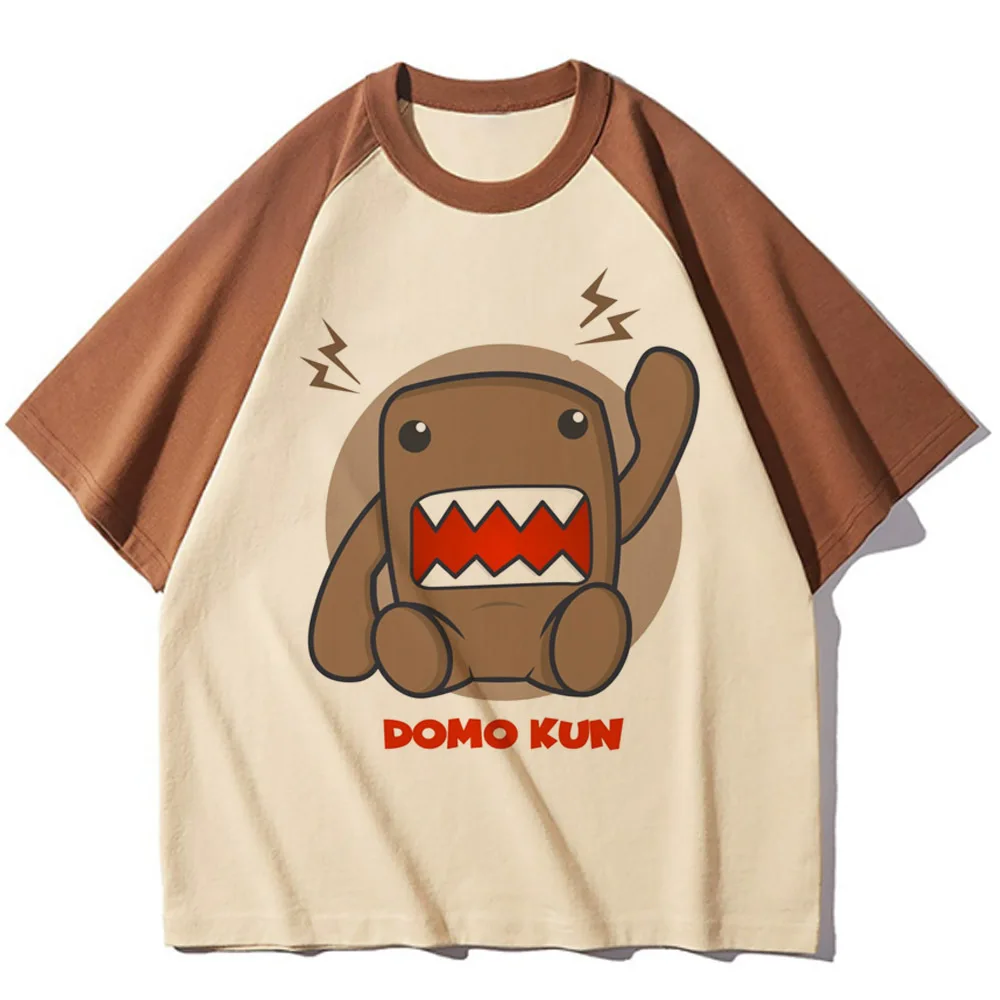 Domo 여성용 티셔츠, 소녀 재미있는 옷, 여름