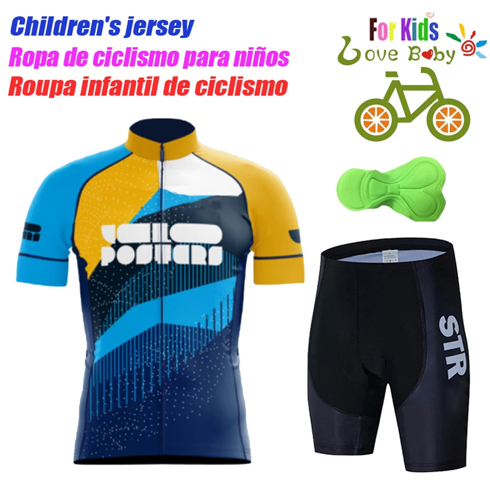 2022 Kids Cycling Clothing Summer Kids Jersey Set Biking Suit Short Sleeve Clothes MTB Children\'s Cycling Wear