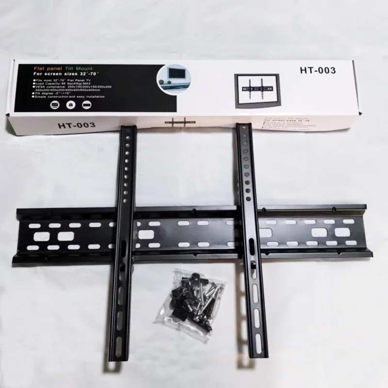 TV Wall Mount Fixed for Most 32-70 Inch Universal Tilt Low Profile Flat Stand MAX VESA 600 x 400mm,40kg,Tilt -5~15°