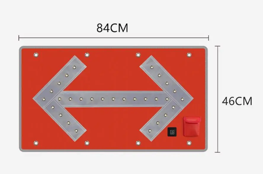 LED Faltbares Warnpfeil-Richtungszeichen Sichtbare Reflektierende Magnetische Anzeige für Straßenbau Notfallreparatur und -beratung – Detail 5
