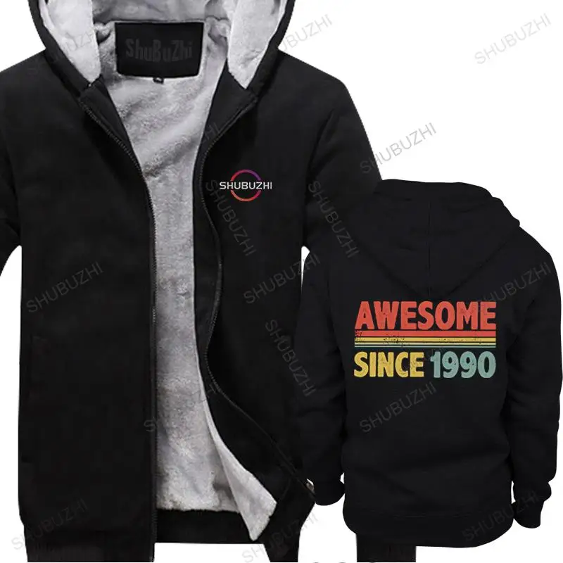 

Trendy Awesome Since 1990 hoodies Vintage Retro Style Born In 1990 fall Men fall 32th Birthday Cotton fleece Tops Clothes