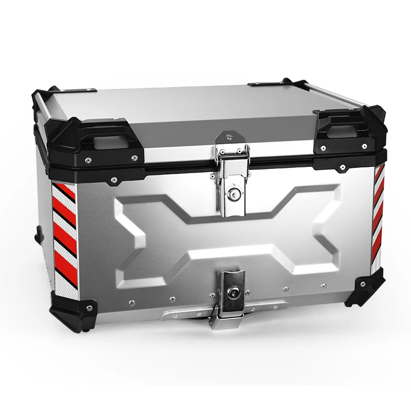 85L Silver High Level Scooter Delivery Top case Set Aluminum Alloy  Accessories Motorcycle Trunk Tail Box