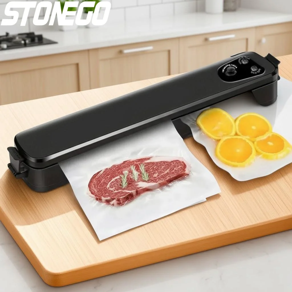 

Portable Automatic Vacuum Sealer Compact Food Saver 15 Bags Kitchen Storage Essential Equipment