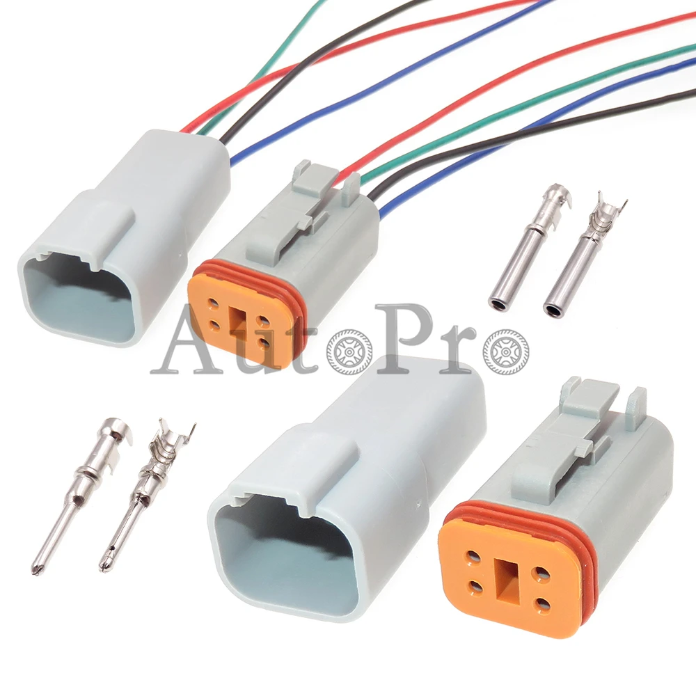 

1 Set 4 Way AC Assembly Replacement Plug Accessories Auto Connector DT04-4P DT06-4S AT04-4P AT06-4S Automobile Wire Cable Socket