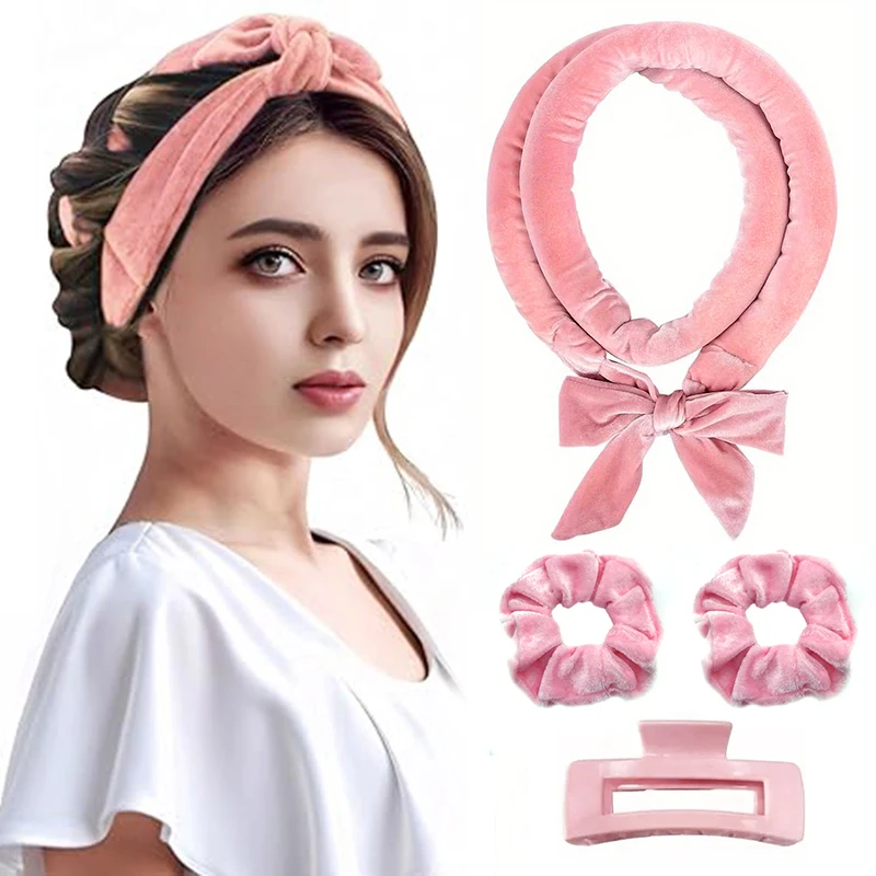 4-Piece Manual Hair Curler-Easy to Use, All Hair Types Do Not Need Heating, Hair Curler