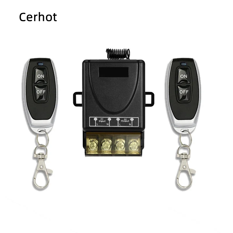 Cerhot Wireless Remote Control Switch On-off High-power 30A Wide-voltage AC 85-265V Long-distance RF433 Remote Control 3000M