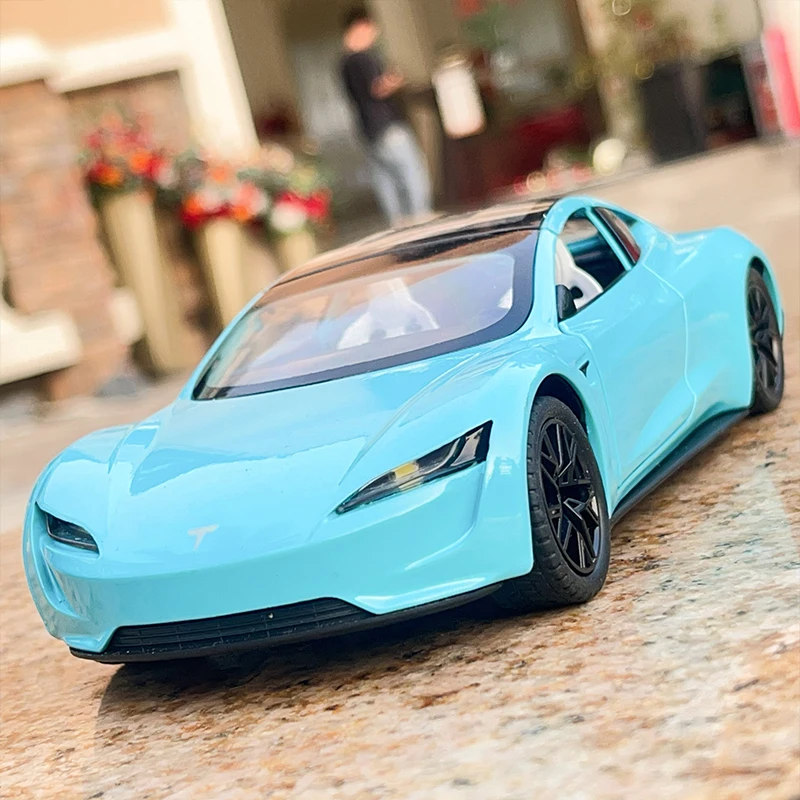 

1:24 Tesla Roadster модель Y модель автомобиля сплав моделирование спортивный автомобиль орнамент мальчик игрушечный автомобиль модель коллекция детский подарок на день рождения