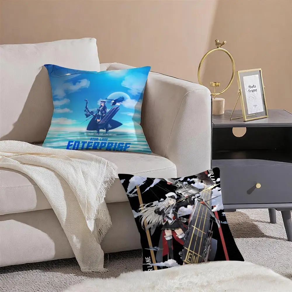 COOL A-Azur Lane Cushion Cover Linen Pillow Case Soft Breathable Protective Couch Room Decoration