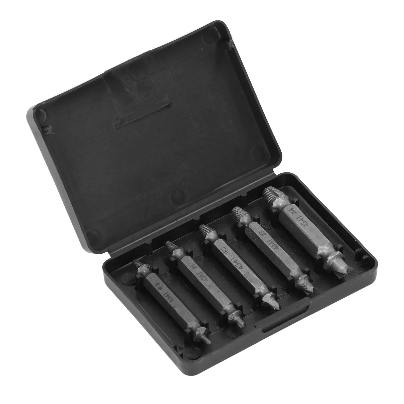 5Pcs Screw Extractor High Speed Steel Remover Double Head Removal Tool Set Kit with Box
