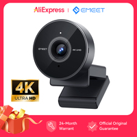EMEET Webcam 4K Autofocus Web Camera 1080p 60fps 70°FOV Webcam for Computer Video Call Portable USB Camera for Business Meeting