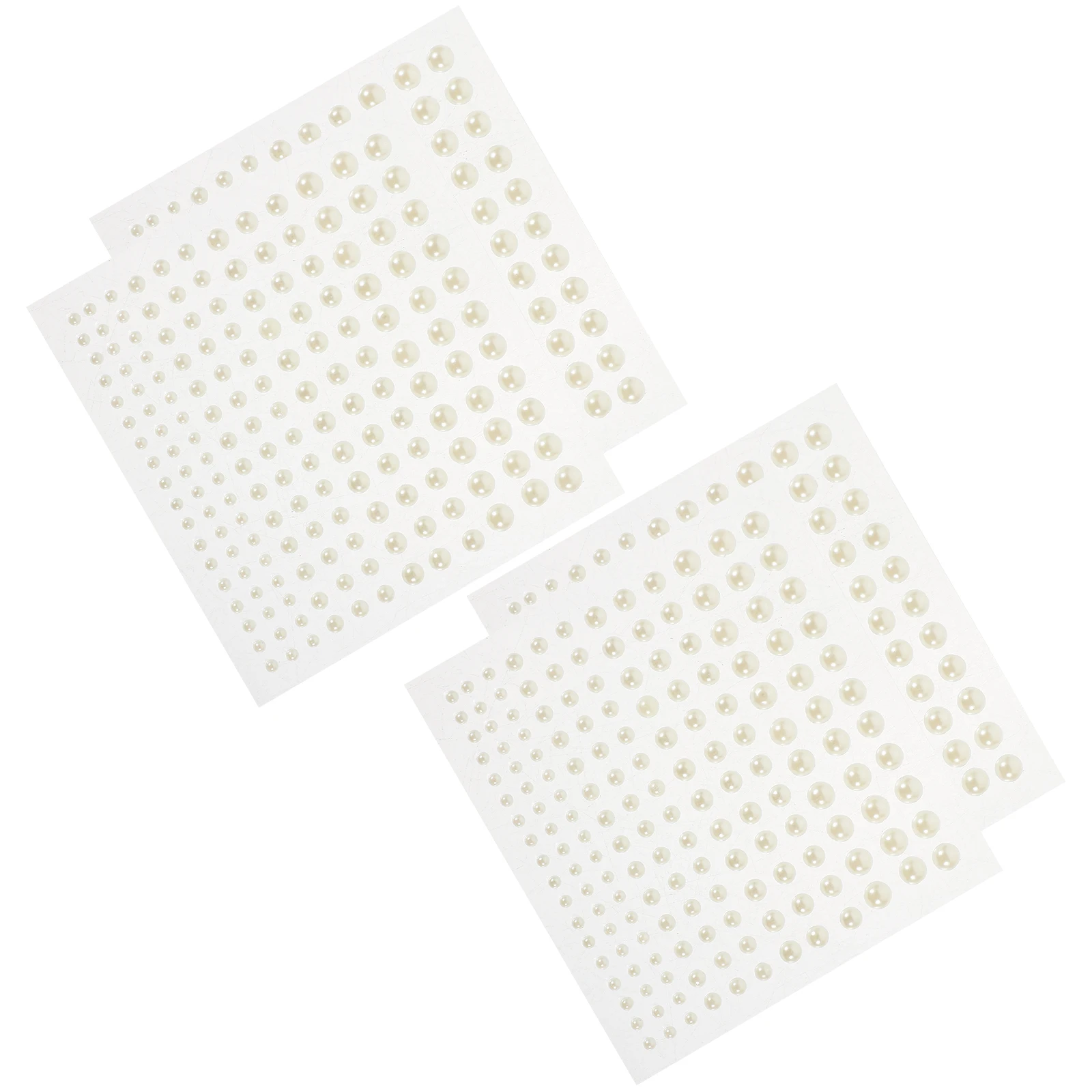 

6 Sheets Pearl Stickers 3mm 4mm 5mm 6mm Self Adhesive for Nail Hair Craft Makeup Decals DIY Kids Safe Material
