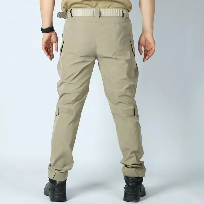 2-1 Stück Herren Taktische Arbeitshosen Outdoor-Trainingshosen Wanderhosen Frühling Herbst Wasserdichte Cargohosen Multitaschen-Arbeitskleidung – Detail 17