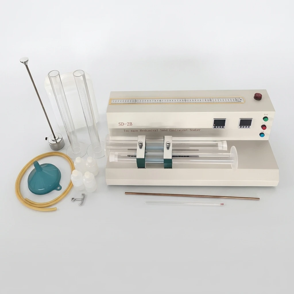 Motorized Double Tube Sand Equivalent Test Apparatus Electric Fine Aggregate Sand Equivalent Shaker Tester