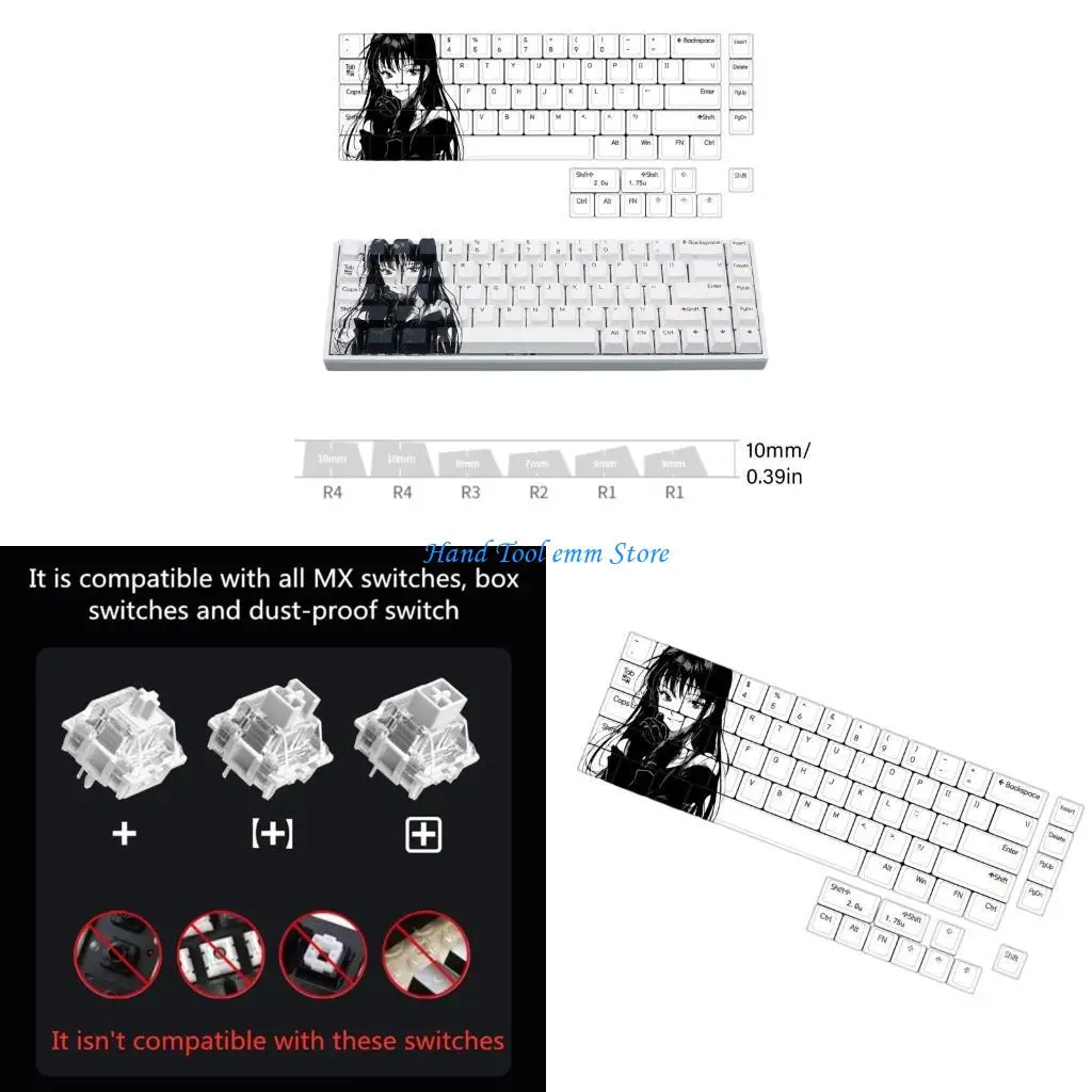 

H37F 75PCS PBT Dye SubbedCap