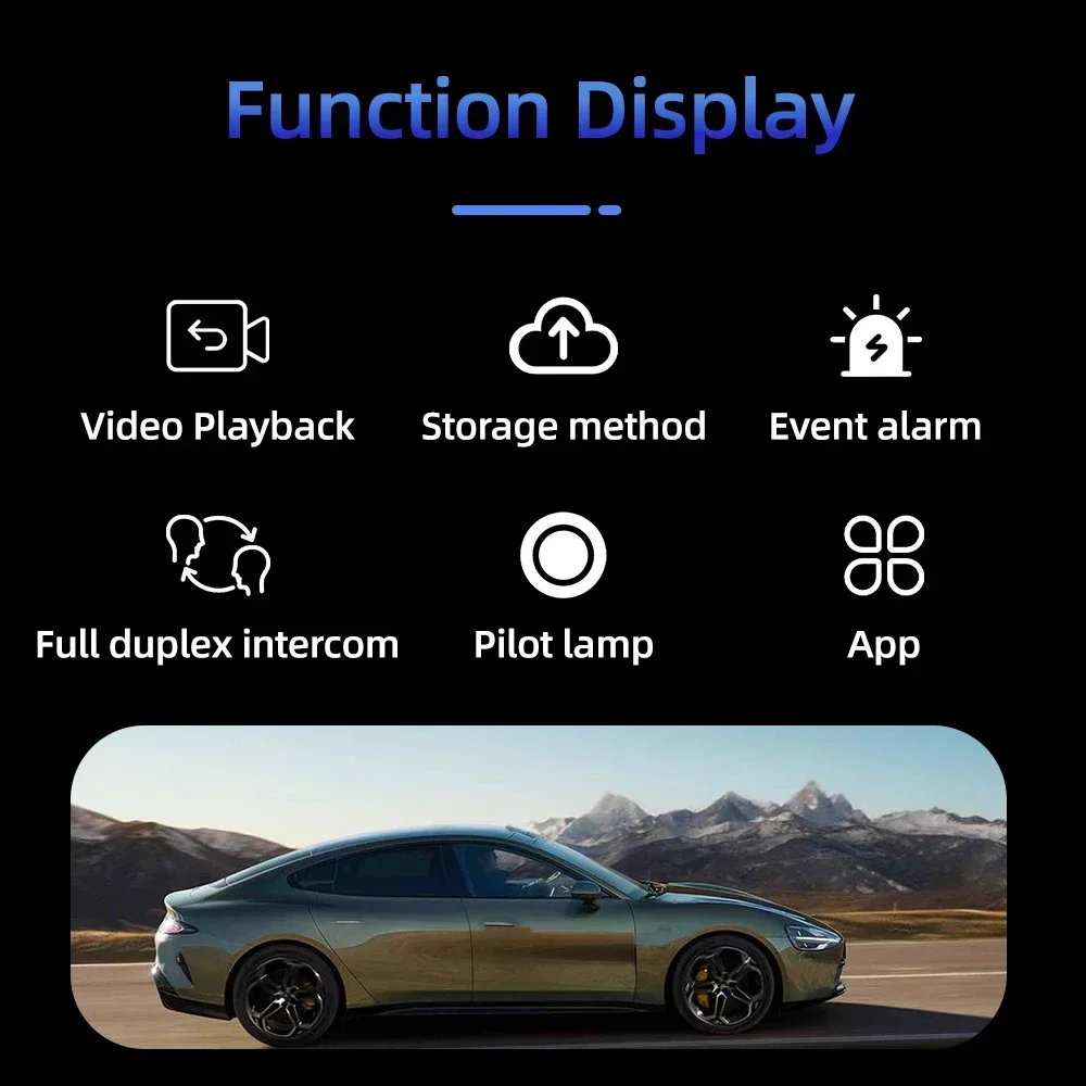 4G 자동차 대시 캠 4K 360도 GPS 24시간 주차 모니터 2 렌즈*HD 비디오 레코더 APP 제어 유선 도구 차량