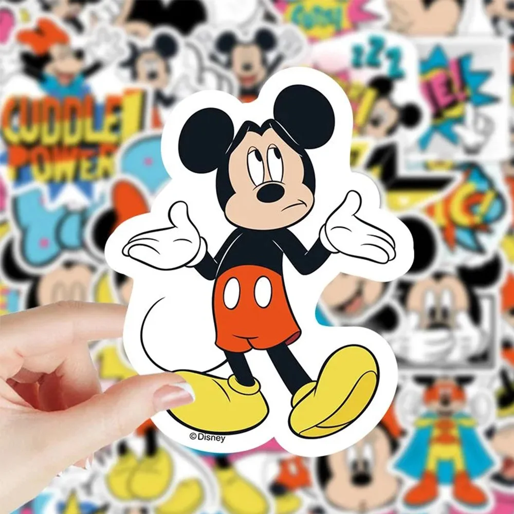 10/30/50pcs Cute Disney Cartoon Mickey Mouse Stickers Funny Anime Graffiti Decals Phone Skateboard Stationery Waterproof Sticker