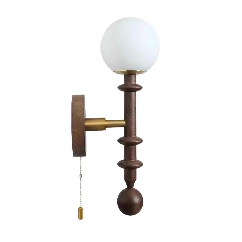 

French wall lamp bedside lamp, bedroom living room fireplace staircase lamp, retro switch