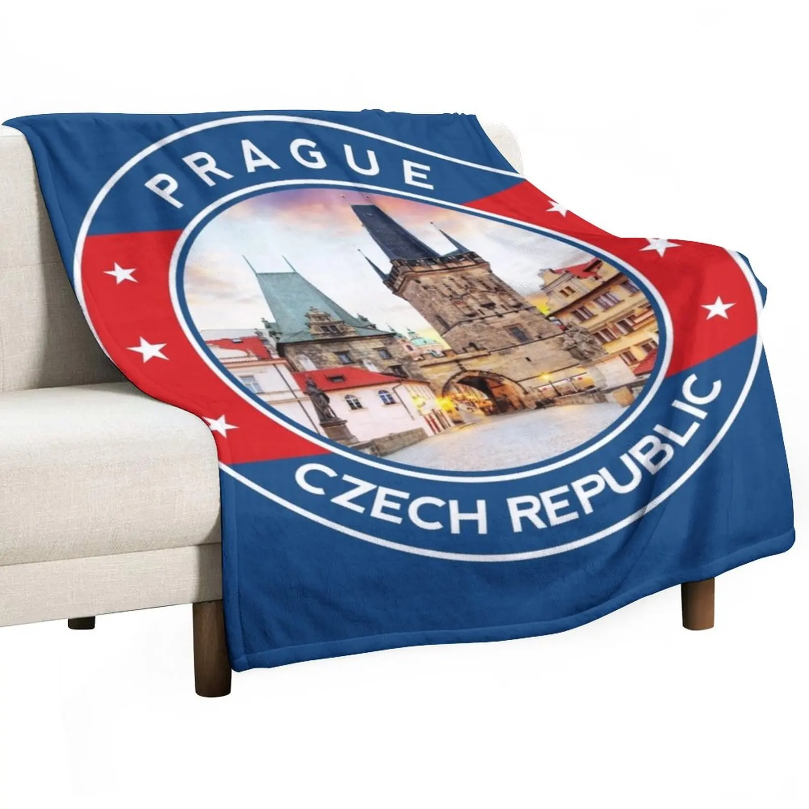 

New Prague, Praha, Charles Bridge Throw Blanket Blankets Sofas Of Decoration Stuffed Blankets Giant Sofa Blanket