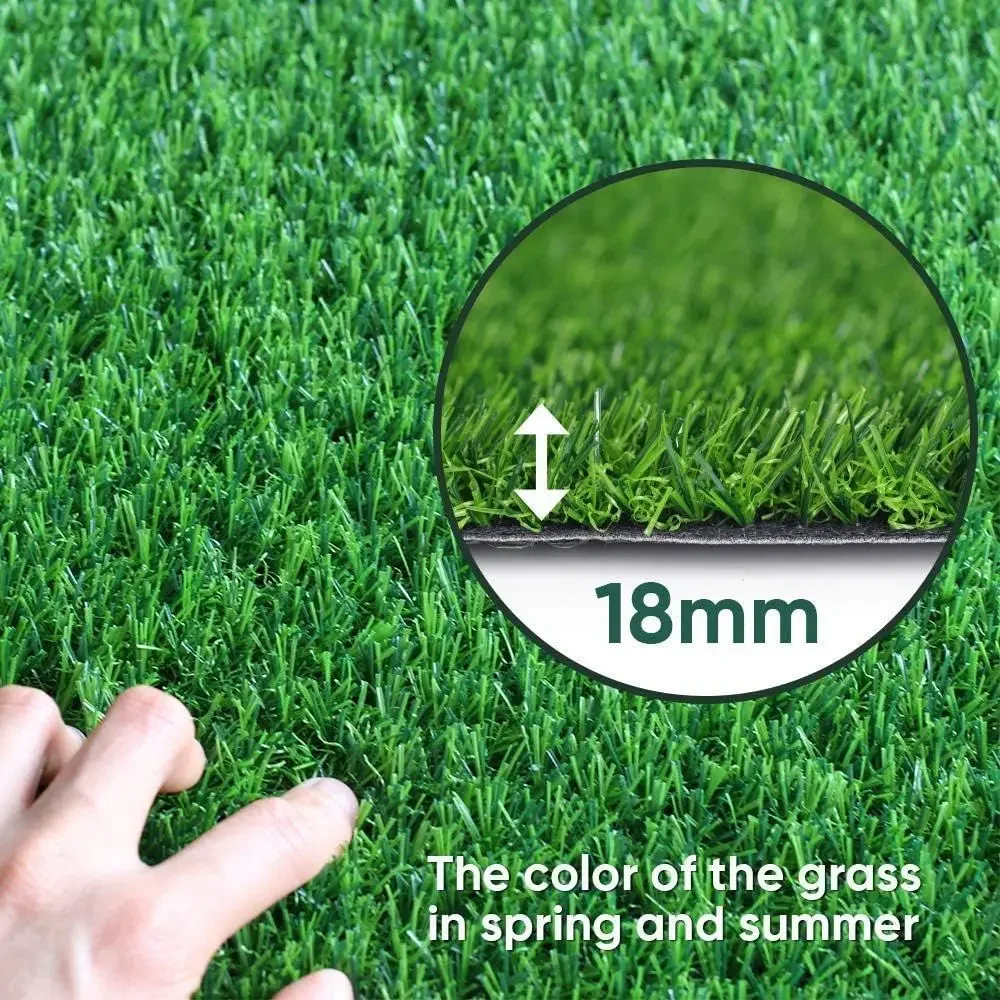 8ft x 8ft 0.7 Thick Artificial Grass Mat for Indoor and Outdoor Use