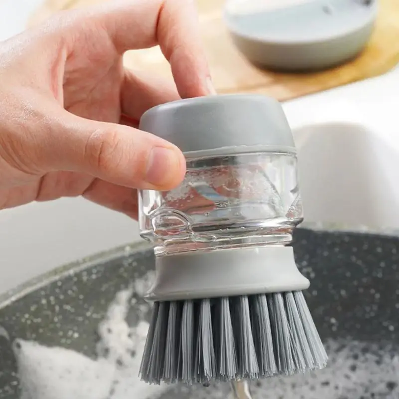 Dish Brush With Soap Dispenser Household Soap Dispenser Dishwashing Brush Kitchen Dishwashing Brush With Holder Home Accessories