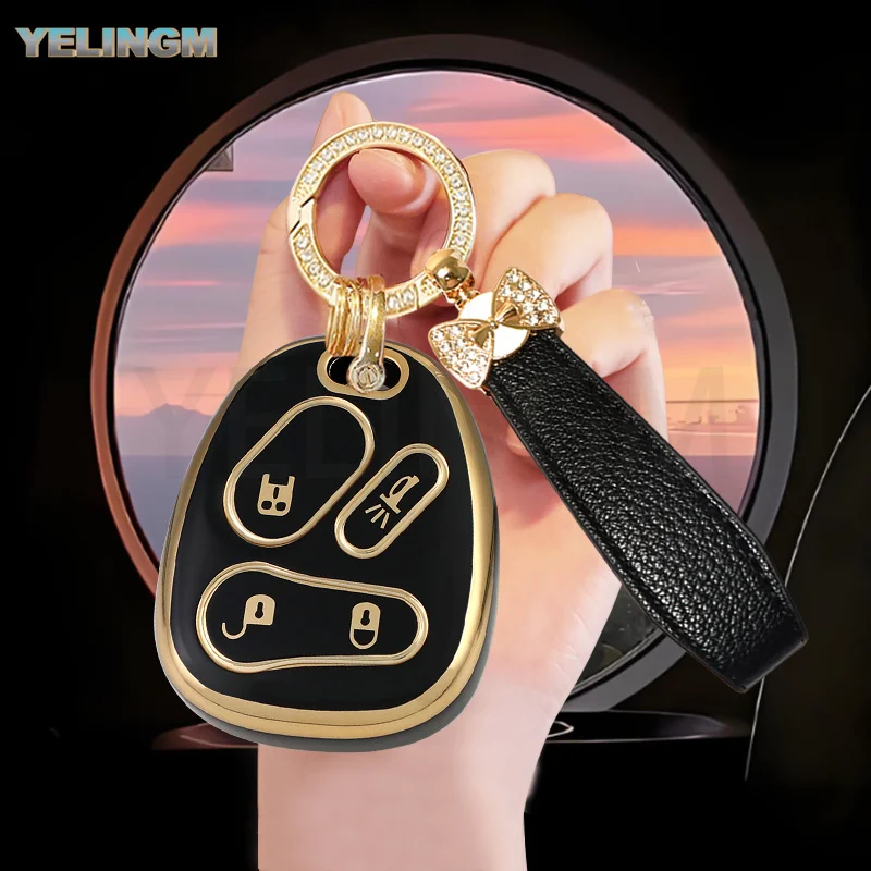 For Chevrolet S10 Silverado Suburban Tahoe for GMC Sierra Sonoma Yukon 3/4 Buttons TPU Car Key Cover Case Auto Rempte Shell Fob