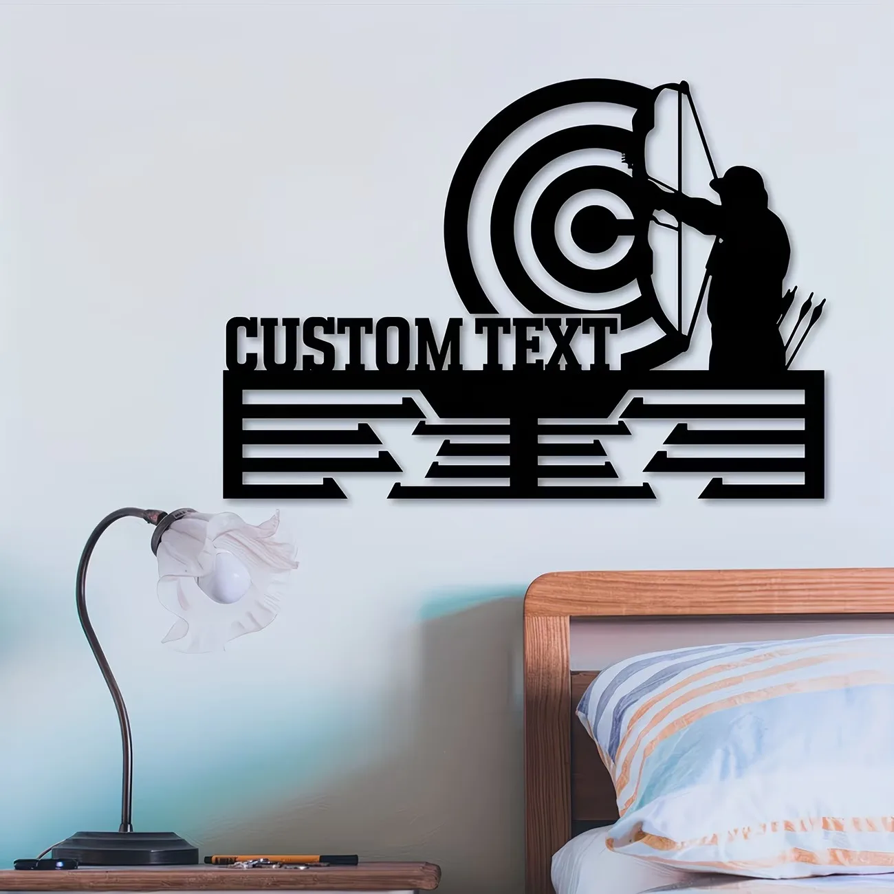 Custom Archery Medal Holder Metal Wall Art - Personalized Sports Decor for Fans, Gift for Youngsters, Christmas, New Year