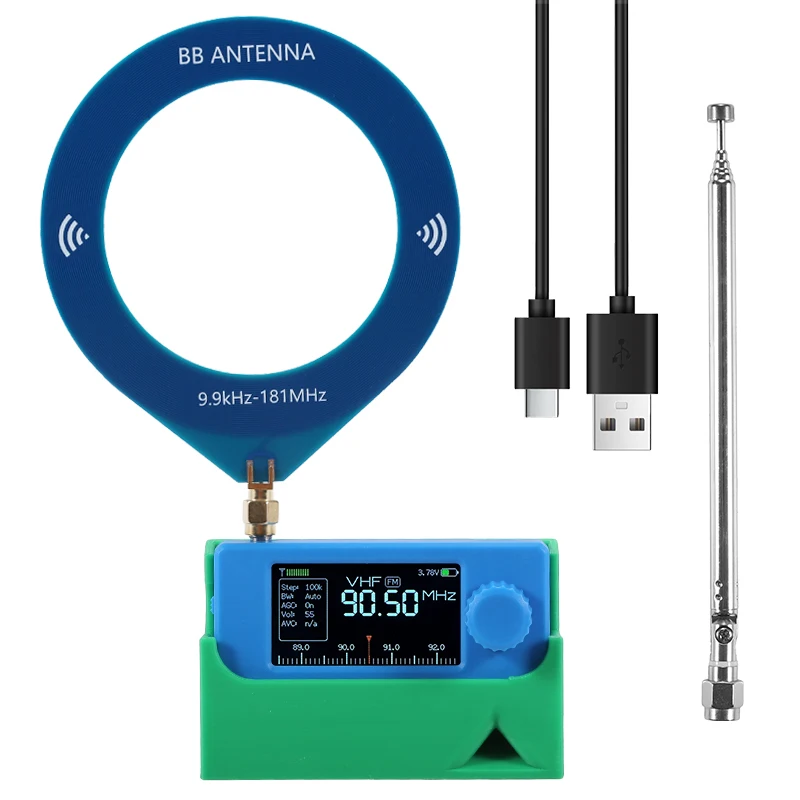 

Mini SI4732 With 3D Bracket LSB USB AM FM Radio SSB single sideband with High Frequency SW Megawatt Very High Frequency Antenna
