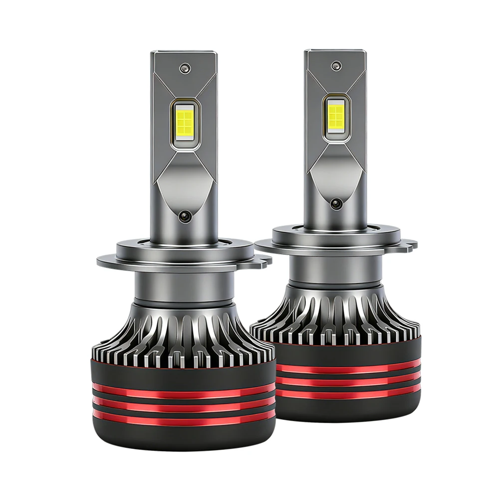 

2pcs Upgrade H7 LED Headlight Bulbs High Low Beam 130W 23000LM 500% Brighter 6000K Plug-N-Play Fan