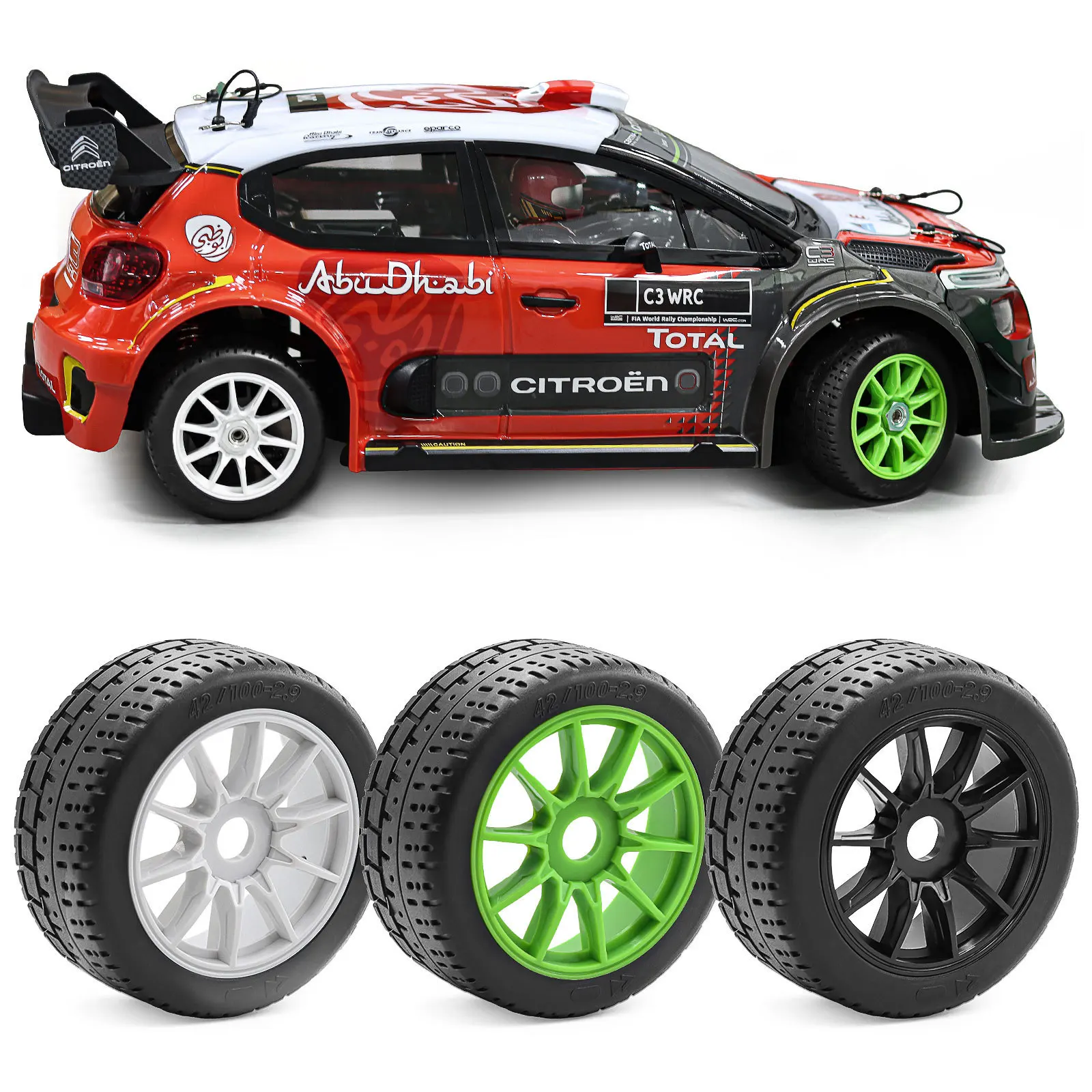 4PCS/set 103mm Tyre for RC Car 1/7 Hyper GO MJX 7303 ARRMA 1/7 INFRACTION F1 LIMITLESS 17mm Tires Wheel Hub