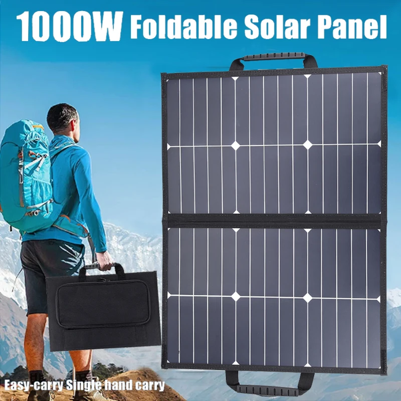 

50W-1000W Solar Panel Kit Complete Camping Foldable Solar Power Station Generator Charger 18V for Outdoor Car Boat Caravan Camp