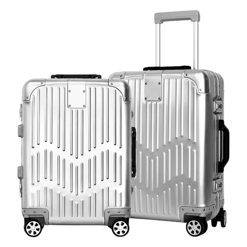 

New 21 Inch 100% Aluminum Suitcase - TSA Lock, Large Capacity & Durable Carry-on Rolling Luggage for Travel Business