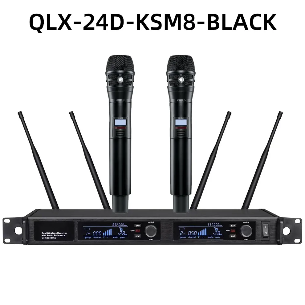 Accessoires instrument de musique POUR QLX-24D KSM8  Professionnel Sans Fil Microphone UHF Scène Performance