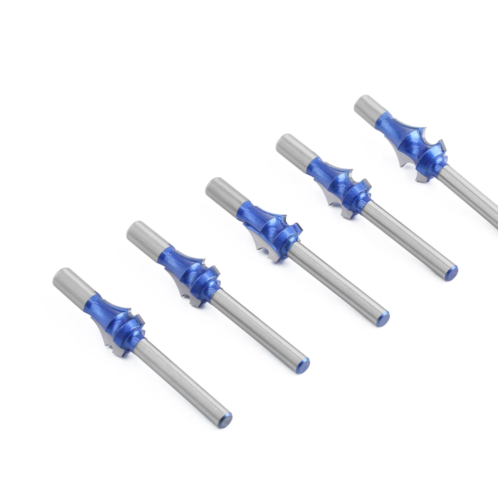 AURWOF 6mm Schaftfräser-Set, 5-teiliges TCT-Schablonenfräser-Kit, Kugellagergeführtes Holzbearbeitungs-Musterkopierwerkzeug – Detail 9
