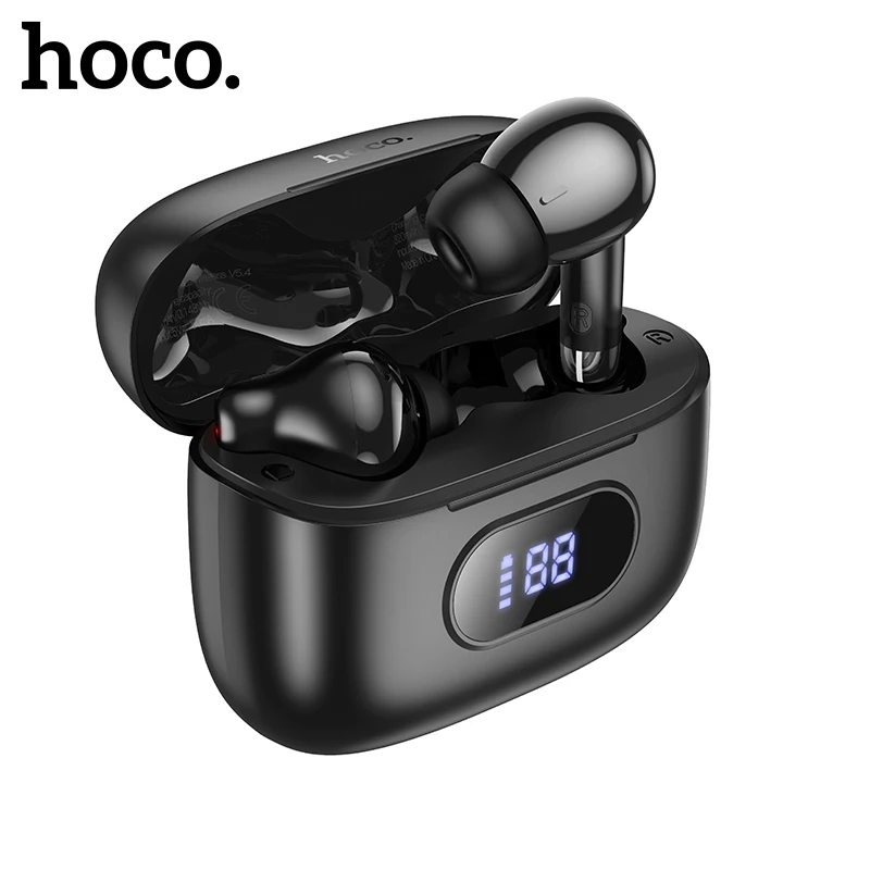 HOCO EQ2 Plus True Wireless Bluetooth 5.4 Music Earphone LED Digital Display Charging Box HiFi Sports TWS Earbuds 180H Standby