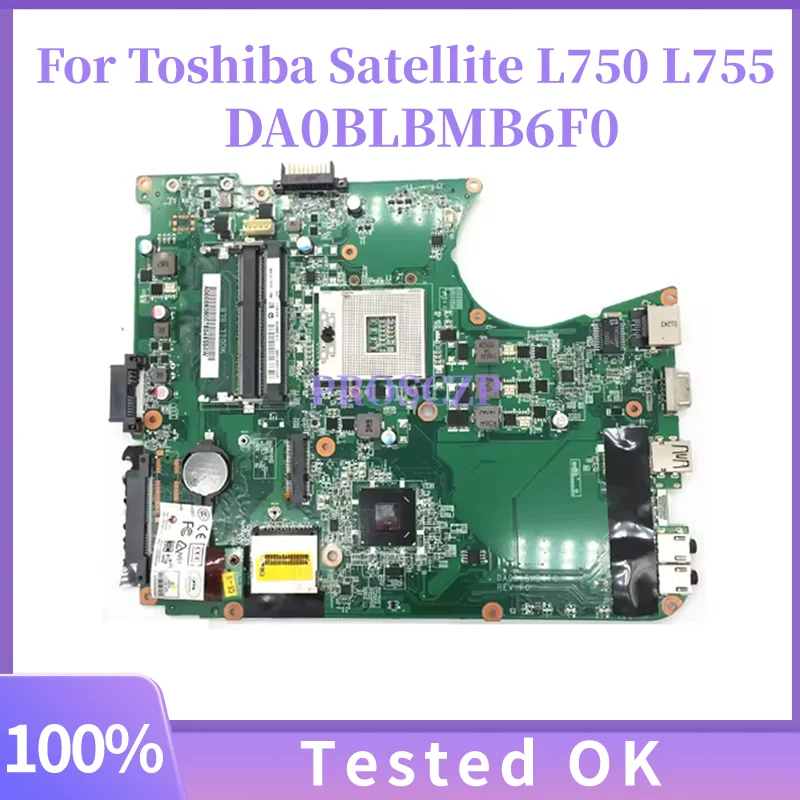 

Laptop Motherboard For Toshiba Satellite L750 L755 Mainboard Compatible For A000080670 DA0BLBMB6F0 HM65 DDR3 Tested