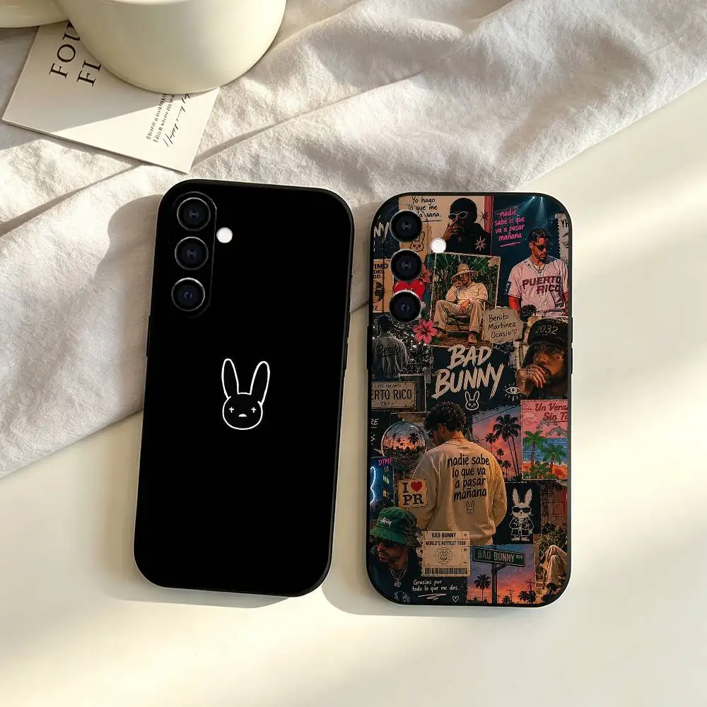 POP Singer Bad Bunny  gift Phone Case Black Silicone Soft For Samsung Galaxy A73,A72,A71,A70,A53,A52,A51