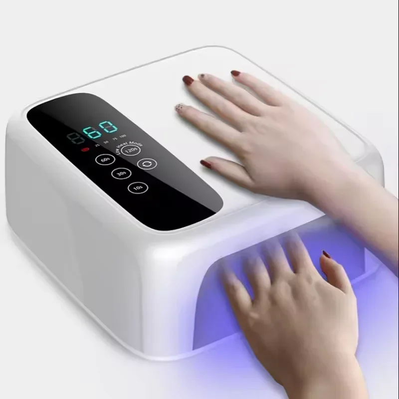 2025 Rechargeables 72W UV LED Nail Lamp Cordless Wireless Nail Gel Lamp Batterys Power Supplys Availables EU UK US Plugs Plastic