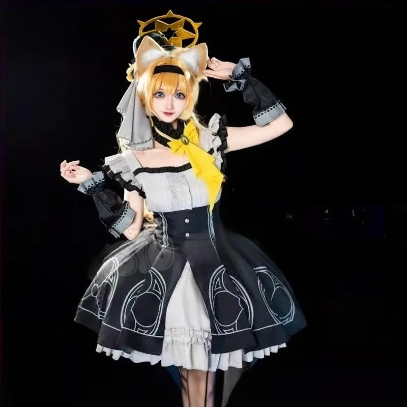 

Game Blue Archive Iochi Marī Cosplay Costume Idol Dress Wig Headwear Suit for Women Halloween Carnival Party Roleplay Outfits