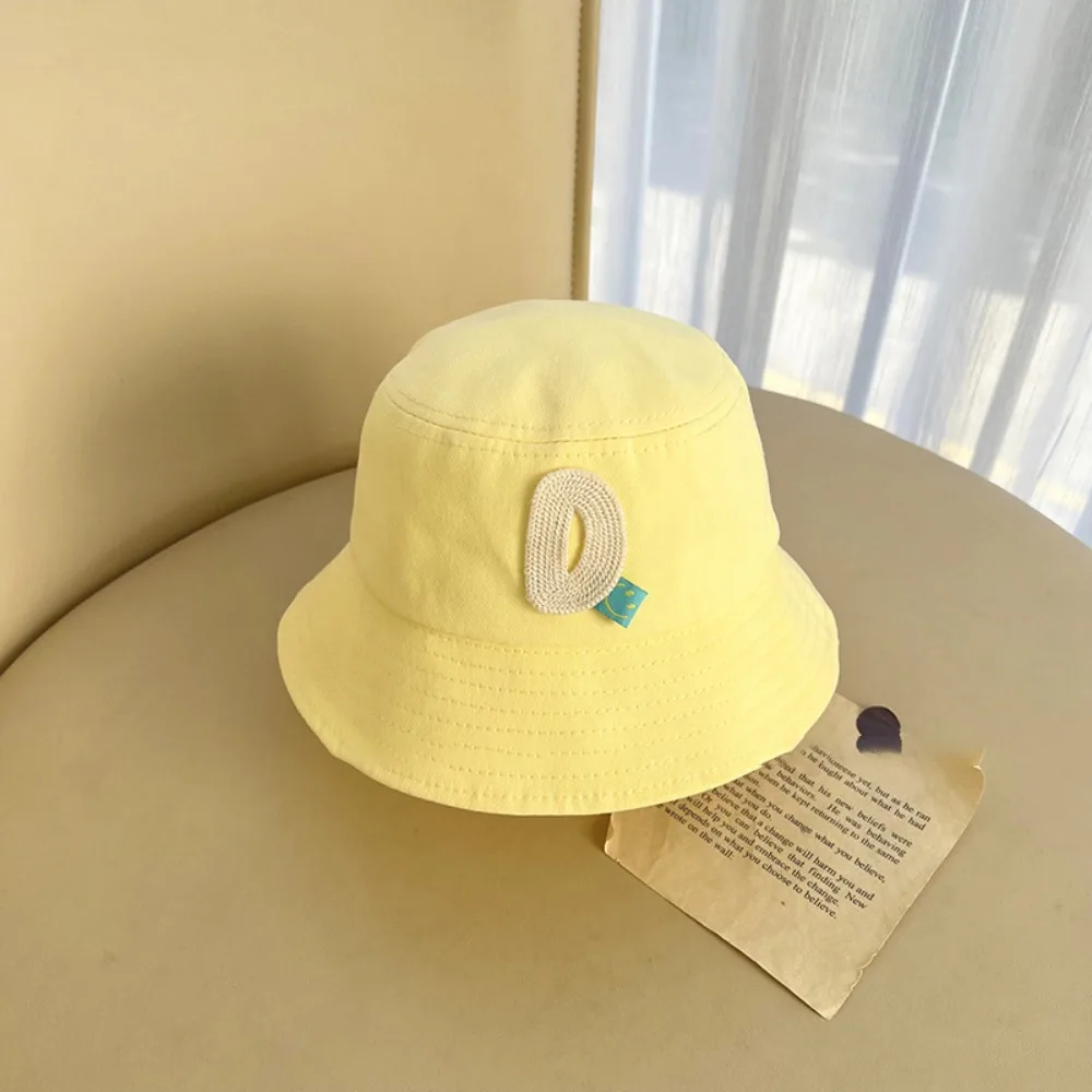 

Модная шляпа-ведро с вышивкой и буквами, хлопковая однотонная детская кепка для бассейна, солнцезащитные козырьки, рыбацкие шапки, От 2 до 8 лет для мальчиков и девочек