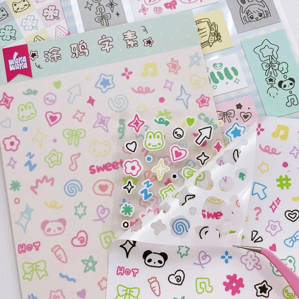 1Pc Kawaii Scrapbook Animal Deco Stickers Stationary Decorative Stickers for Arts Diy Journal Planner Phone Decal Stick