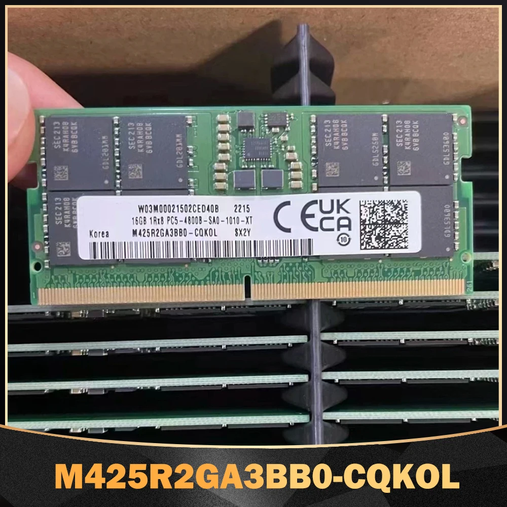 1PC 1PC 16GB DDR5 4800MHz 1Rx8 4800B Laptop RAM For Samsung Notebook Memory  M425R2GA3BB0-CQKOL