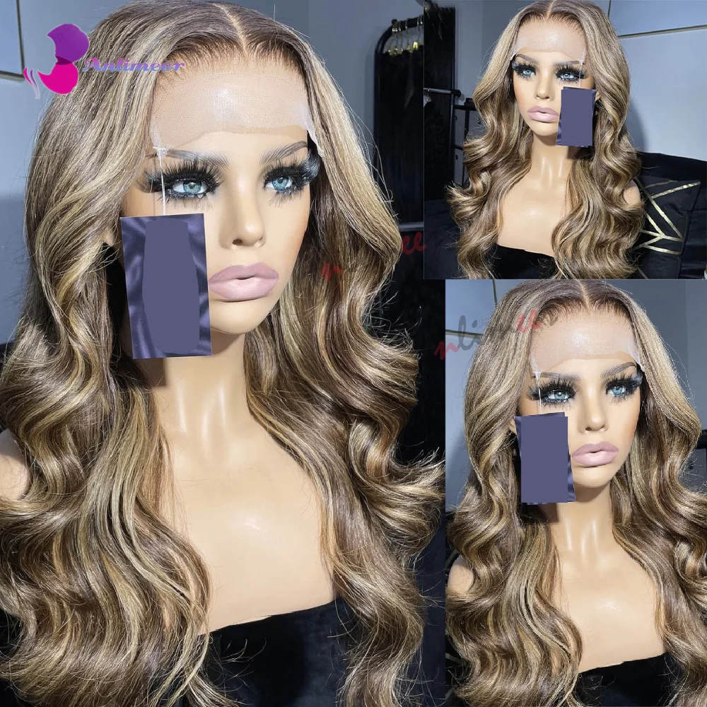 

Honey Blonde Colorful Wigs Lace Front Wig Human Hair 360 Wig Body Wave Silk Base Frontal Closure Wigs Human Hair Pre Plucked 5X5