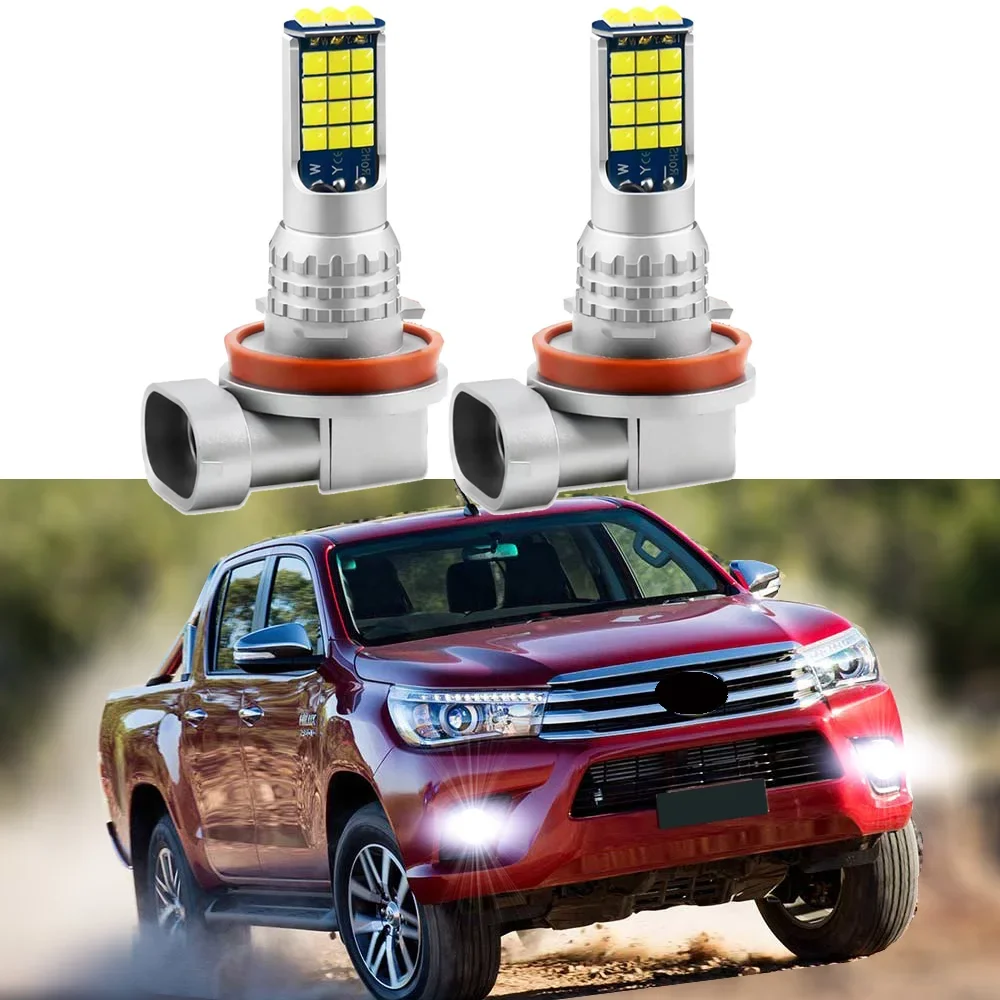 

도ouv타 Hilux VII AN10 2013 2014 2015 LED 자동차 안개등, 전면 안개등 전구 뷰버스, 2 미вис