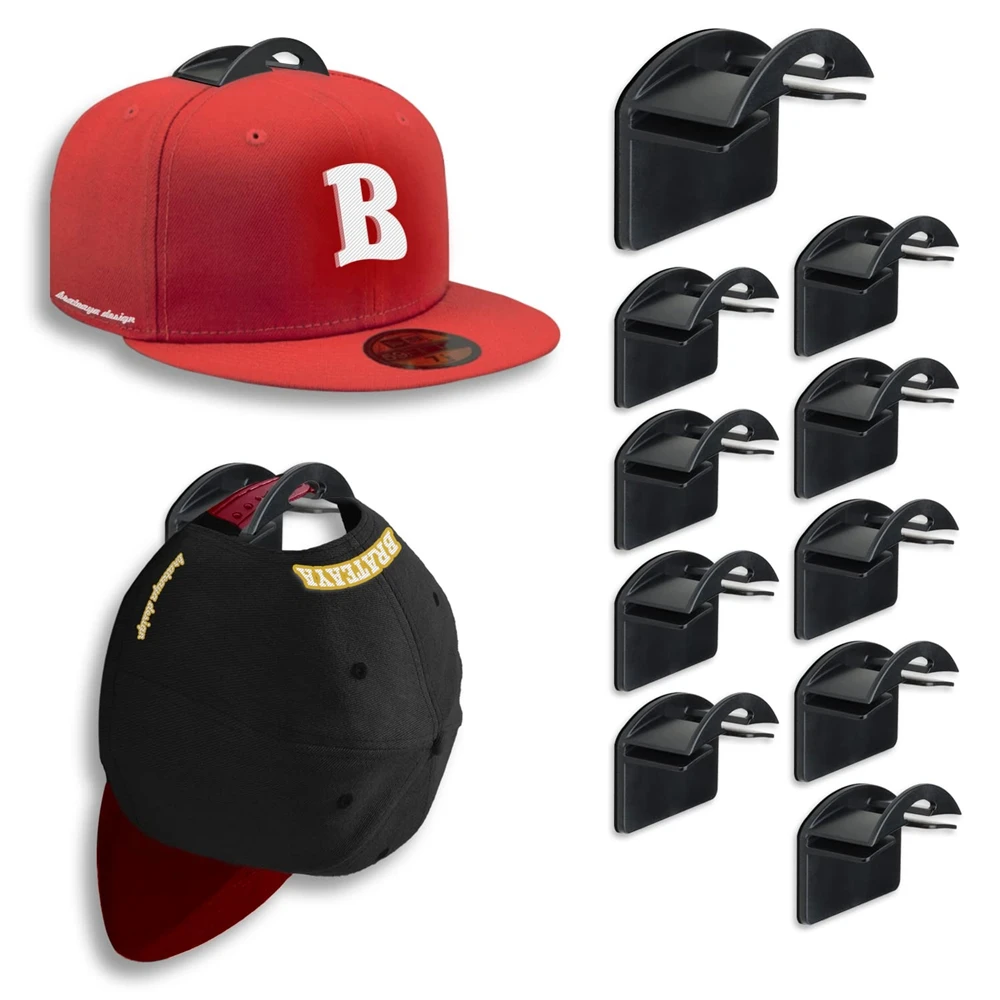 NEW 2/4PCS Hat Hooks for Baseball Caps Adhesive Racks for Hanging Hats Simple No Drilling Ball Cap Holders Organizer Wall Hanger