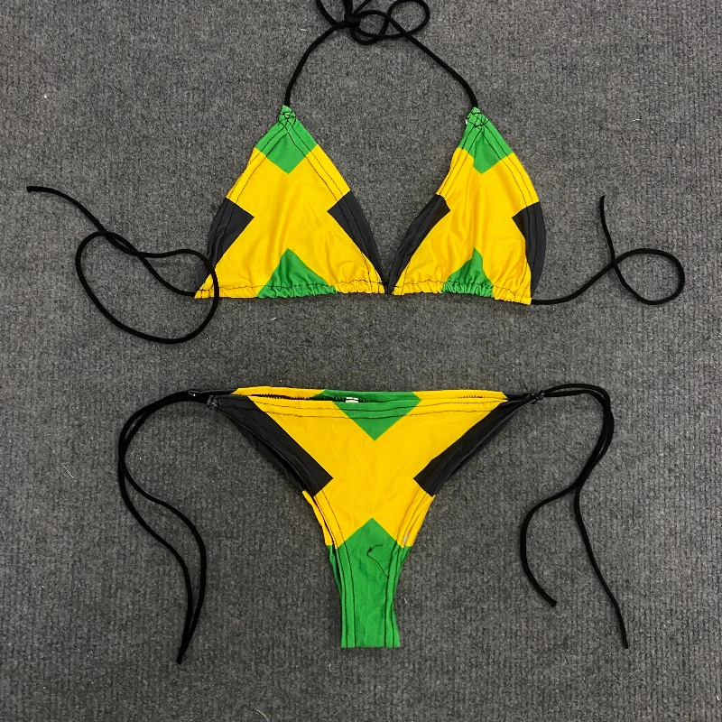

Sexy beach with vacation hot girl cross-border popular item, tight fitting bikini, swimming harness design, swimsuit