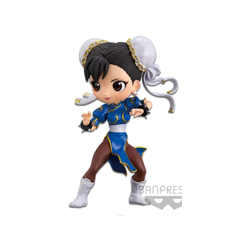 In Stock Bandai Original Q Posket Sutorito Faita Chun-Li Action Figure Model Children's Gifts