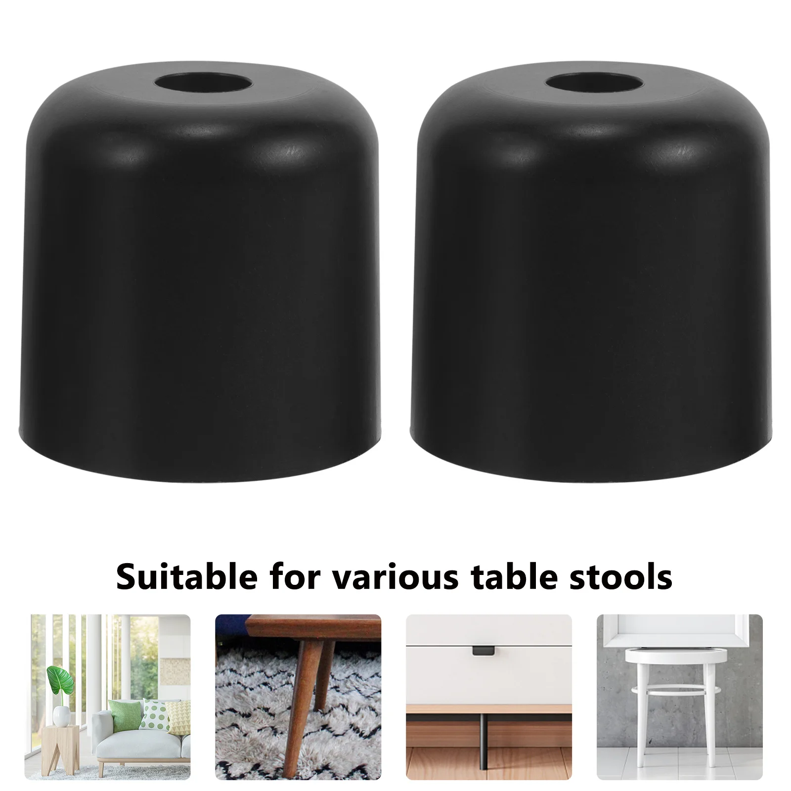 

4pcs 2 Inch Black Plastic niture Legs Screw-in Heavy Duty Replacement Sofa Couch Feet Chair Leg Modern Stylish Design