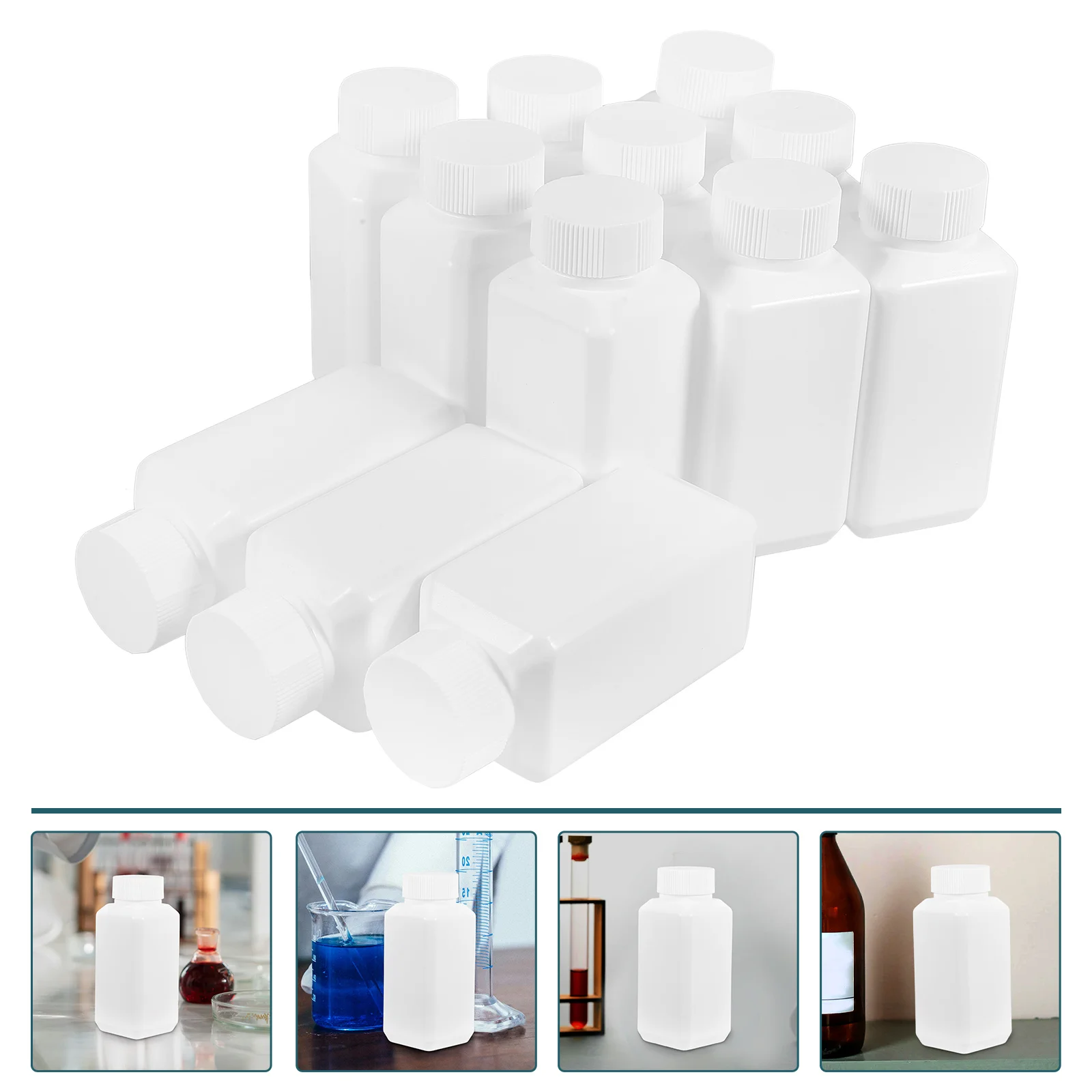 

12 Pcs Sealed PP Sample Vial Stainless Small Bottles Multiple Storage Laboratory Containers Leak-proof Plastic Squeeze Travel