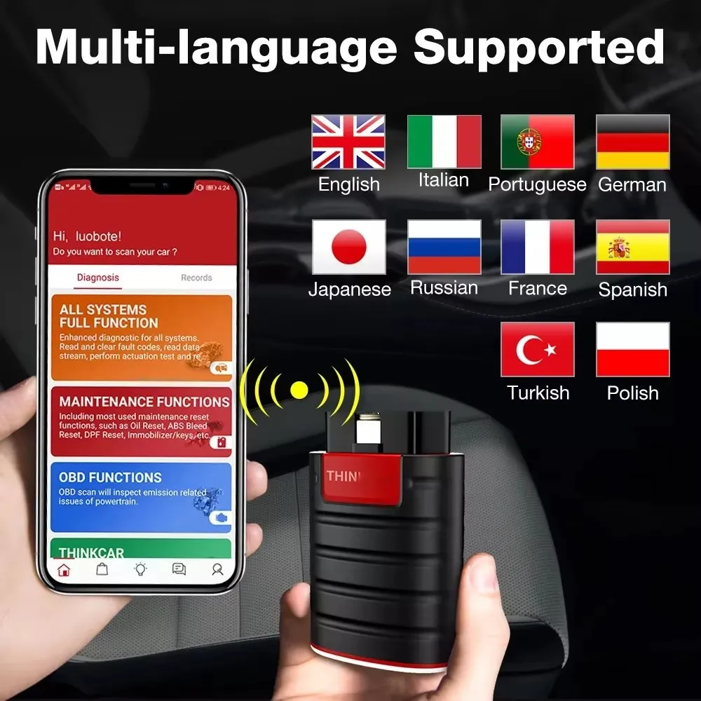 ‌ الماسح الضوئي لوضع التمهيد Thinkcar Thinkdiag - أداة Obd2 لجميع المركبات - يدعم Diagzone & Golo Pro 4.0، Dbsar 7/VII