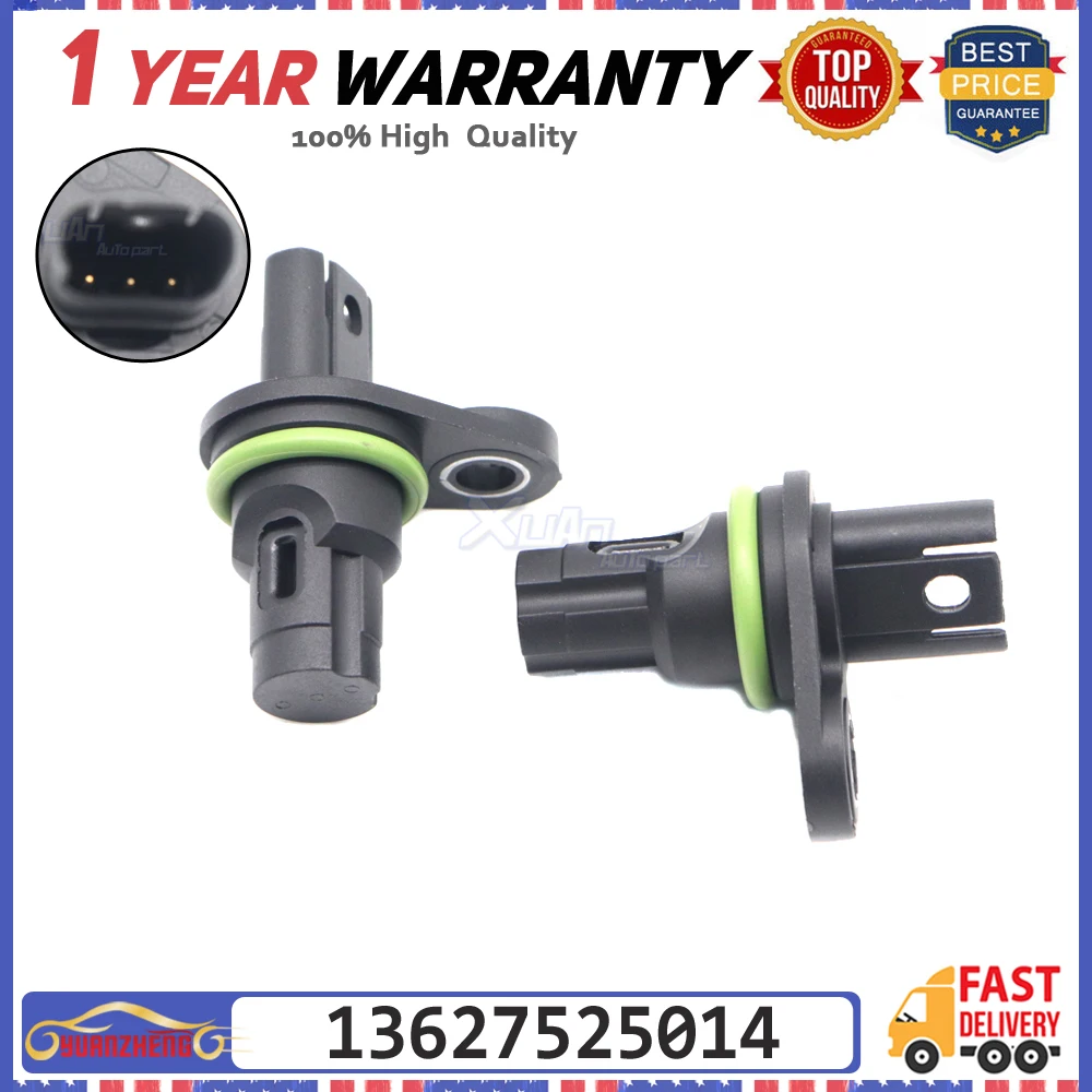 2pcs 13627525014 Camshaft Position Sensor CPS Shaft Camshaft Phase Sensor for BMW Z4 X6 X5 X3 X1 M5 1 128I 135i 320i 323i 325i
